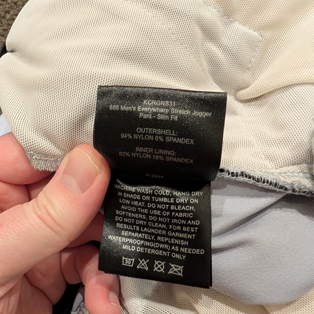 686 Men's Everywhere Jogger Light Blue - Size XXL - image 8